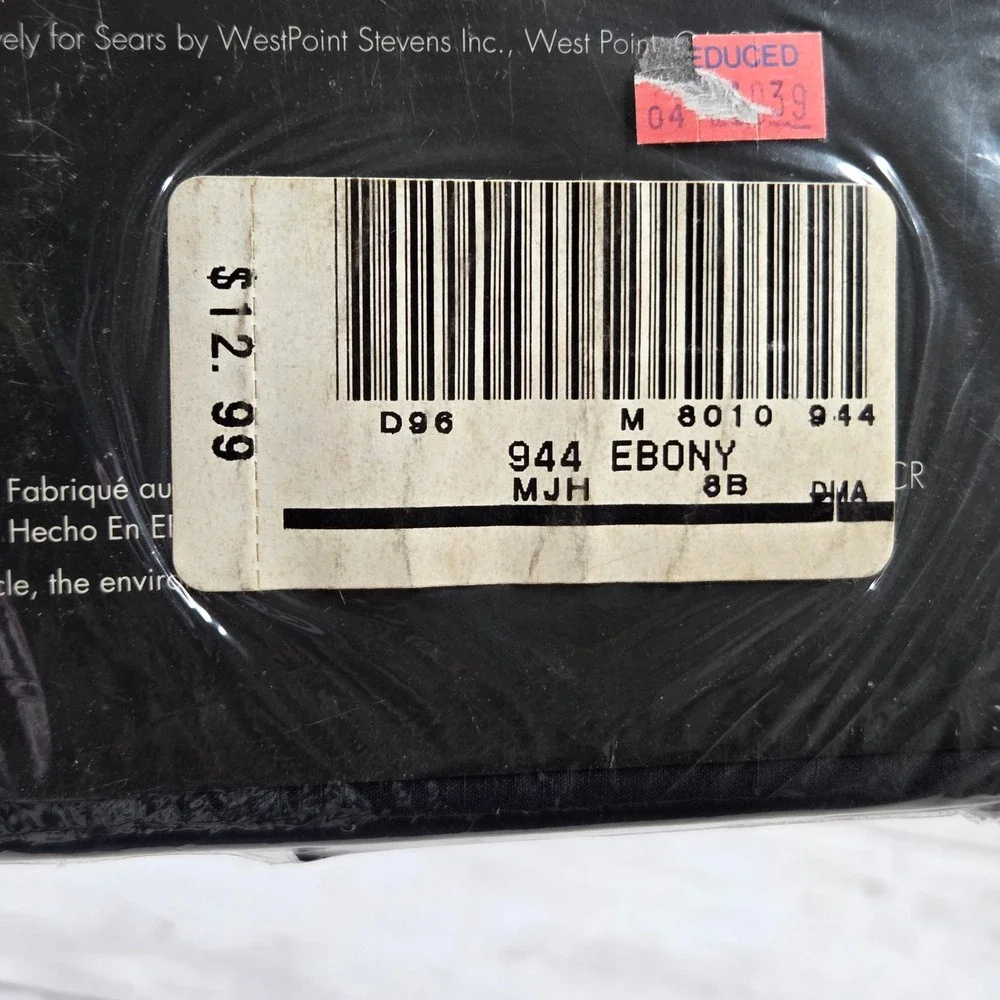 Colormate Pillowcases King Ebony‎ Black Luxury 200 Percale 2pc Set Vintage